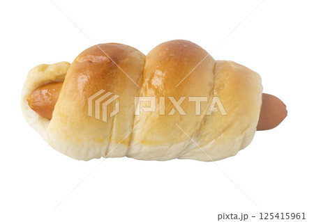 sausage bread rolls isolated on white background 125415961