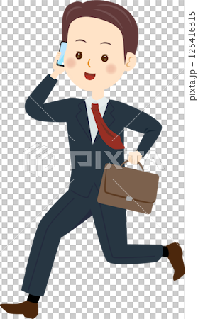 A businessman calling on a smartphone 125416315