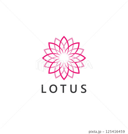 abstract flower lotus logo. luxury spa beauty design template abstract flower lotus logo. luxury spa beauty design template 125416459