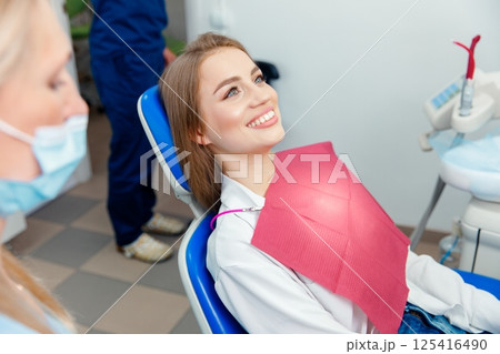 dentist patient, professional stomatology, dental consultation, examination patient, hospital office, dental health dentist patient, professional stomatology, dental consultation, examination patient, hospital office, dental health 125416490