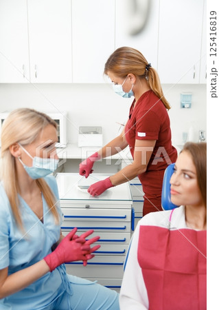 dental consultation, whitening dental clinic, dentist office, Dental treatment, dentist chair, dental specialist dental consultation, whitening dental clinic, dentist office, Dental treatment, dentist chair, dental specialist 125416819