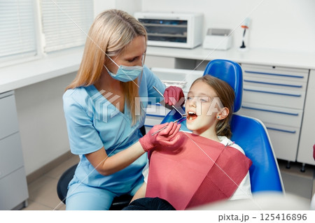 dentist patient, professional stomatology, dental consultation, examination patient, hospital office, dental health 125416896