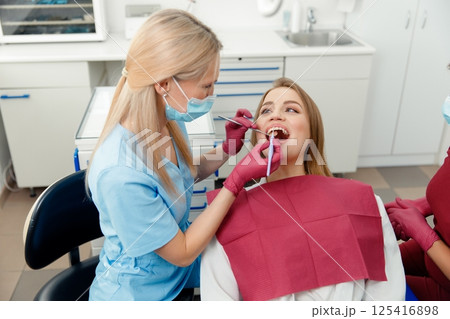 dental procedure, consultation dental clinic, teeth check, dentist concept, oral care, check-up, visit dentist, healthy smile dental procedure, consultation dental clinic, teeth check, dentist concept, oral care, check-up, visit dentist, healthy smile 125416898