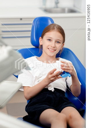 child patient dentist, girls teeth, Dental care, Children's dentistry, dentist's appointment. child patient dentist, girls teeth, Dental care, Children's dentistry, dentist's appointment. 125416905