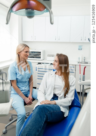 dental consultation, dentist checking teeth, dental examination, healthy teeth, dentist office, professional orthodontic clinic dental consultation, dentist checking teeth, dental examination, healthy teeth, dentist office, professional orthodontic clinic 125416909