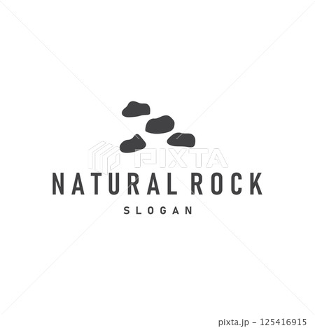 natural stone logo design concept nature pile of river stones simple minimalist symbol illustration product brand template natural stone logo design concept nature pile of river stones simple minimalist symbol illustration product brand template 125416915