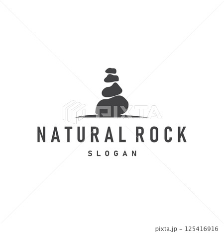 natural stone logo design concept nature pile of river stones simple minimalist symbol illustration product brand template natural stone logo design concept nature pile of river stones simple minimalist symbol illustration product brand template 125416916