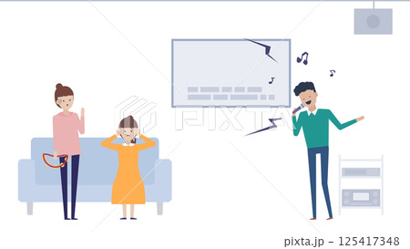 歌うことが好きだけど音痴すぎて、カラオケに行くと友達に嫌がられてしまう男性 125417348