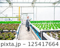 Happy senior Asian man in greenhouse 125417664