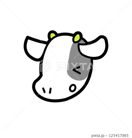 かわいい子牛　ダメージ 125417865