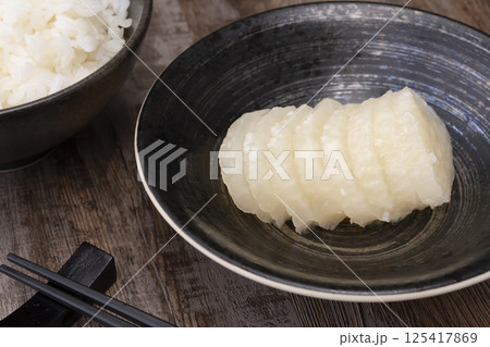 べったら漬けとごはん べったら漬けとごはん 125417869