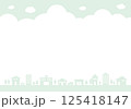 街並みと空のシルエット上下背景イラスト 125418147