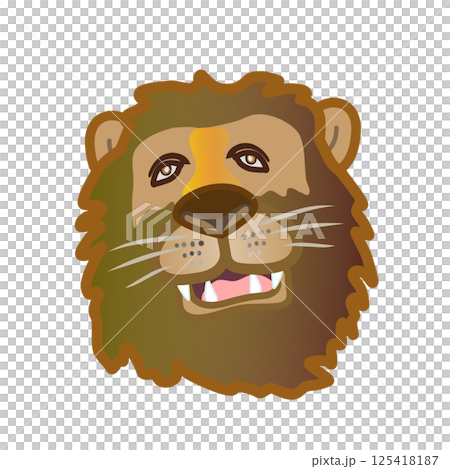 獅子臉插圖 125418187