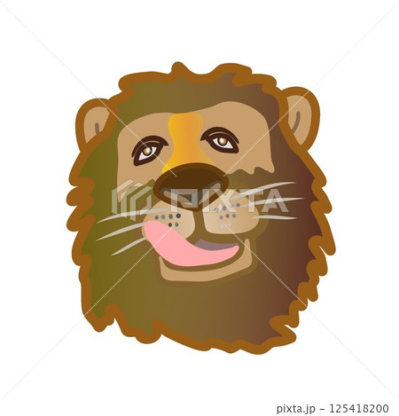ライオンの顔のイラスト 125418200