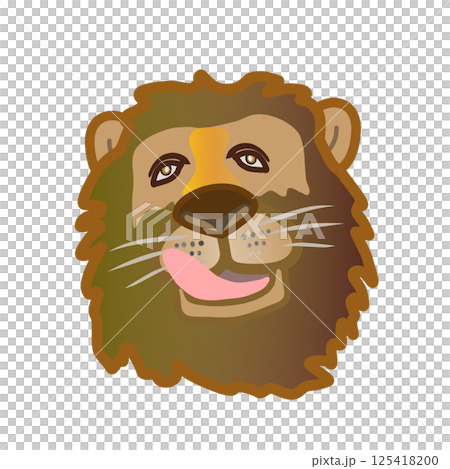 ライオンの顔のイラスト 125418200
