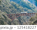 第一白川橋梁を行く南阿蘇鉄道の車両 125418227