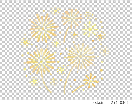 金色煙花背景插畫 125418366