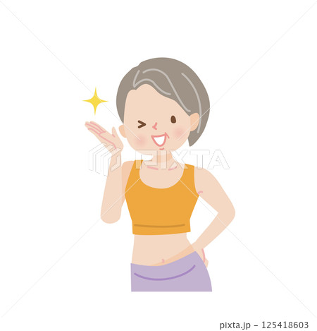 案内するミドル女性インストラクター 125418603