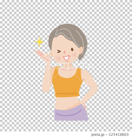 案内するミドル女性インストラクター 125418603