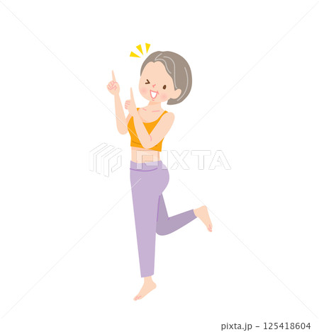 　案内するミドル女性インストラクター 125418604