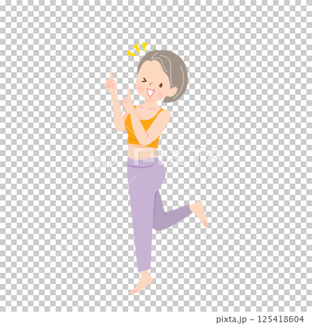 　案内するミドル女性インストラクター 125418604