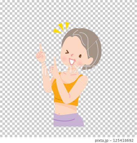 　案内するミドル女性インストラクター 125418692