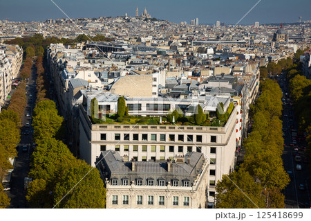 Paris cityscape from Arc de Triomphe 125418699