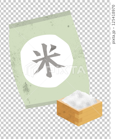 囤積的米插畫 125418970