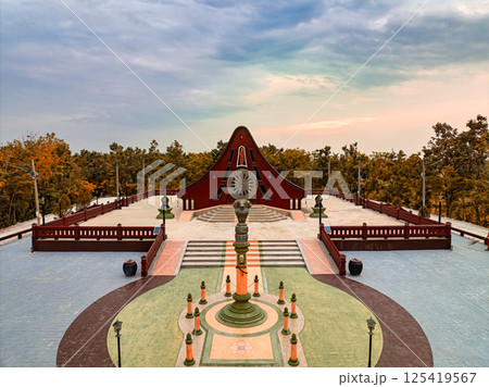 Lopburi, Thailand, April 15, 2025, Wat Pa Thammawisut Mongkhon showcases serene architecture and lush surroundings in April's gentle light Lopburi, Thailand, April 15, 2025, Wat Pa Thammawisut Mongkhon showcases serene architecture and lush surroundings in April's gentle light 125419567