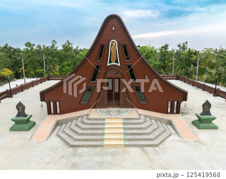 Lopburi, Thailand, April 15, 2025, Wat Pa Thammawisut Mongkhon temple features unique architecture and serene surroundings in April Lopburi, Thailand, April 15, 2025, Wat Pa Thammawisut Mongkhon temple features unique architecture and serene surroundings in April 125419568