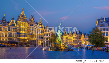 Downtown Antwerp city skyline, cityscape of Belgium 125419640