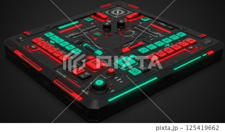 赤とティールの対称パネル構成(ai生成画像) 赤とティールの対称パネル構成(ai生成画像) 125419662