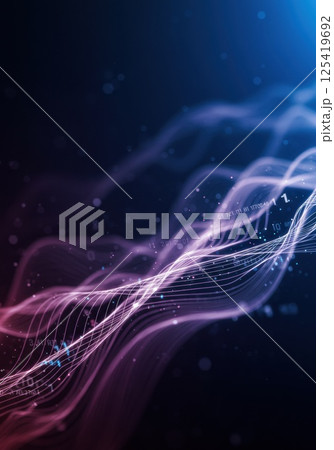 光の波とぼかし背景のUI構成（ai生成画像） 125419692