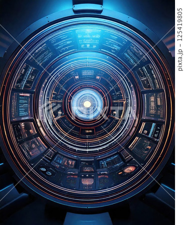 SFホログラフィック制御ハブ(ai生成画像) SFホログラフィック制御ハブ(ai生成画像) 125419805