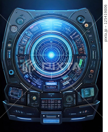 SFホログラフィック制御ハブ（ai生成画像） 125419806