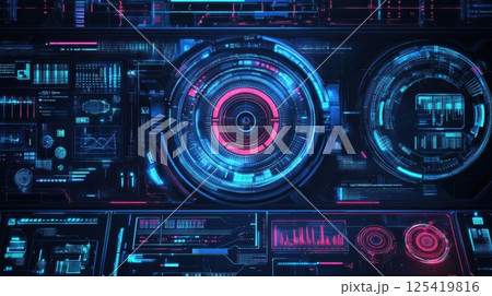 SFホログラフィック制御ハブ（ai生成画像） 125419816