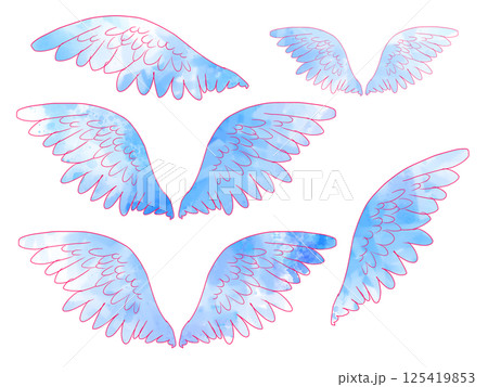 青い鳥の羽根水彩セット 125419853