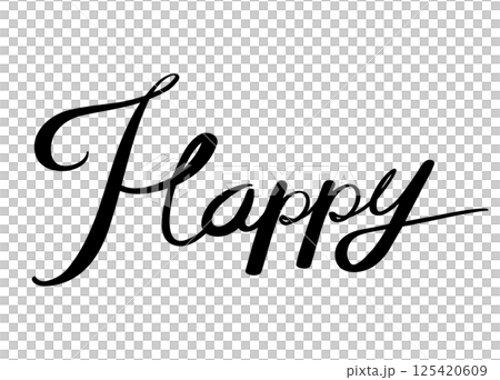 Handwritten "Happy" 125420609