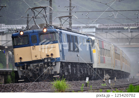 中央本線　上野原　JR東日本　EF64-1031（長岡）+185系　OM01編成（大宮）　廃車回送 125420702
