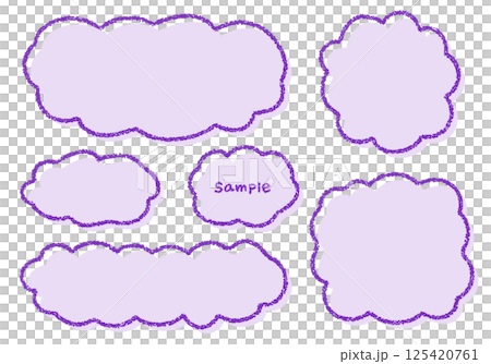 手繪蠟筆框套裝,形狀粗糙 手繪蠟筆框套裝,形狀粗糙 125420761
