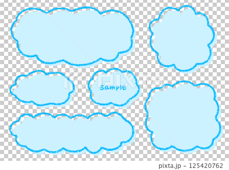 手繪蠟筆框套裝，形狀粗糙 125420762