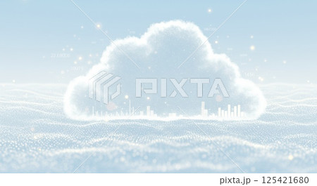 空のように軽やかなクラウドUI（ai生成画像） 125421680