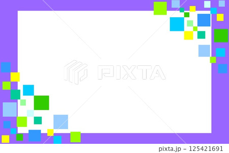 フレーム 幾何学模様 四角形 ホワイトスペース パープル フレーム 幾何学模様 四角形 ホワイトスペース パープル 125421691