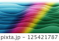 背景波状素材 波模様_柄_カラフルなグラデーション 125421787