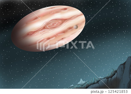 宇宙・宇宙空間 - 惑星・衛星・山脈・満天の星 宇宙・宇宙空間 - 惑星・衛星・山脈・満天の星 125421853