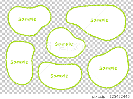 Hand-drawn crayon frame set with rough shapes Hand-drawn crayon frame set with rough shapes 125422446