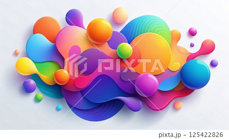 Liquid Fluid Uneven Shapes Splashes Colorful texture seamless vector Liquid Fluid Uneven Shapes Splashes Colorful texture seamless vector 125422826