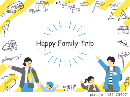 旅を楽しむ家族 125423407