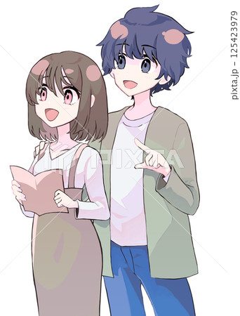 考える・話し合う夫婦 125423979