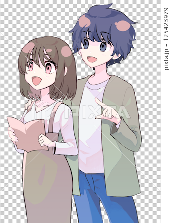 考える・話し合う夫婦 125423979